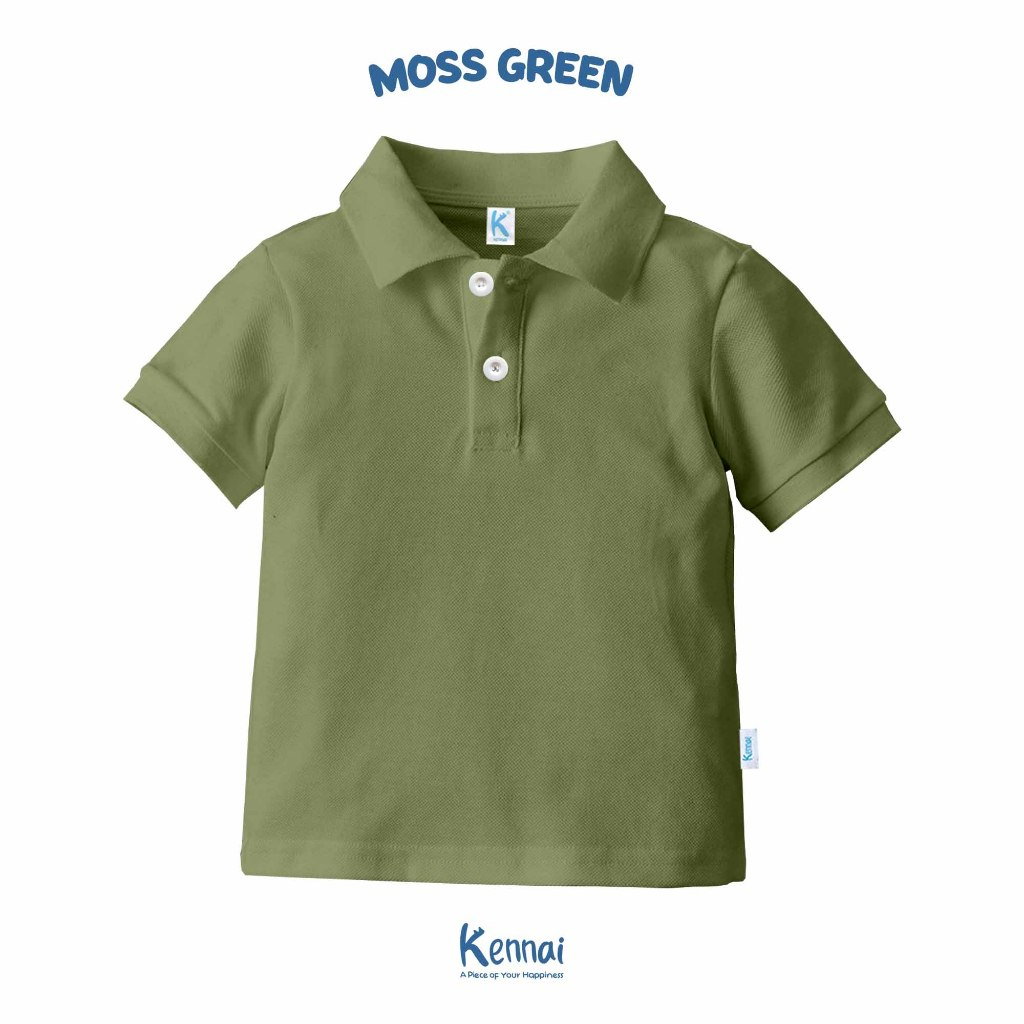 KAOS KERAH POLOS ASTON MOSS GREEN