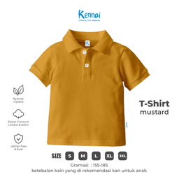 KAOS KERAH POLOS KOJI MUSTARD