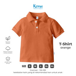 KAOS KERAH POLOS KOJI ORANGE
