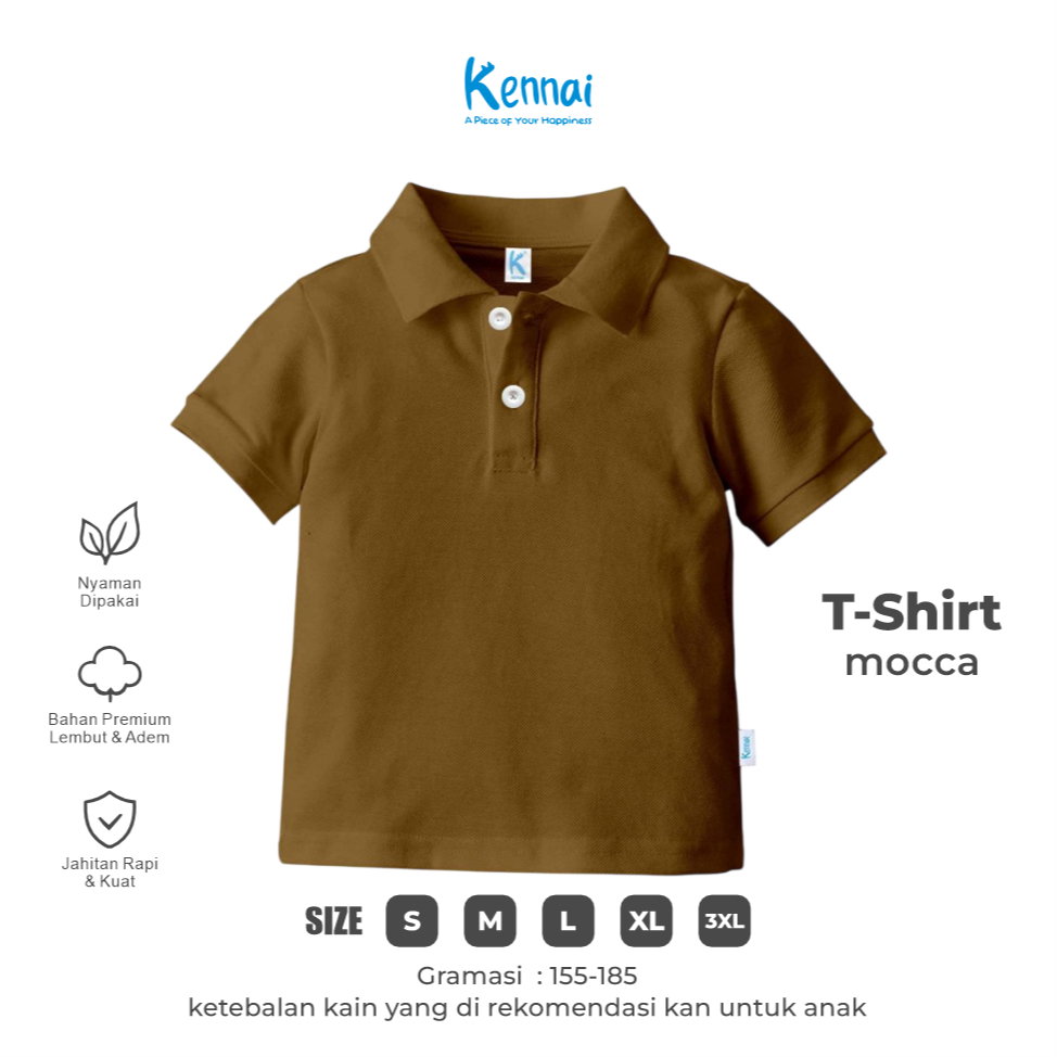 KAOS KERAH POLOS KOJI MOCCA