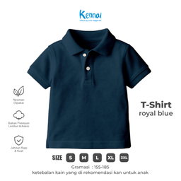 KAOS KERAH POLOS KOJI ROYAL BLUE