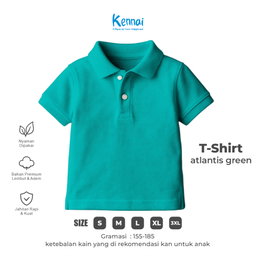 KAOS KERAH POLOS KOJI ATLANTIS GREEN