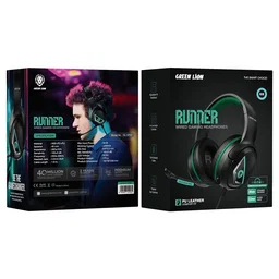 Green Lion Runner Wired Gaming Headphone - Blue