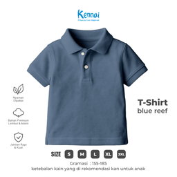 KAOS KERAH POLOS KOJI BLUE REEF