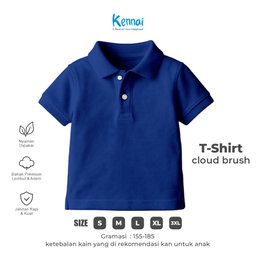 KAOS KERAH POLOS KOJI CLOUD BRUSH