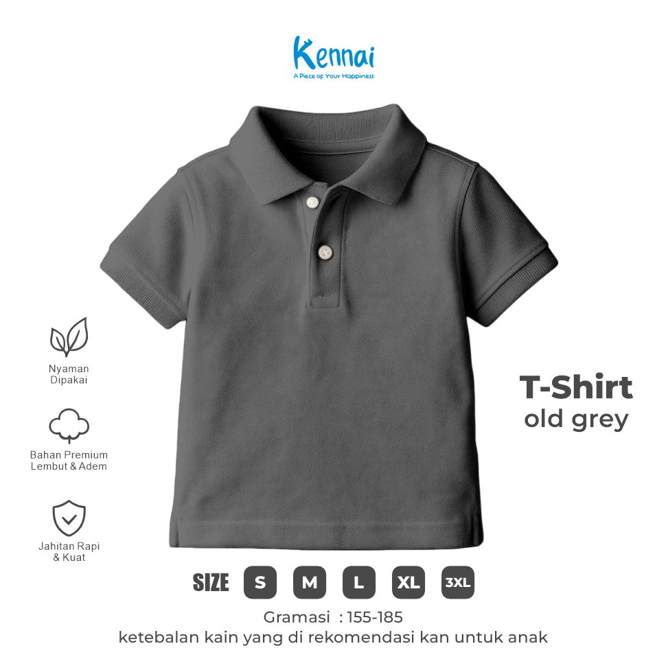 KAOS KERAH POLOS KOJI OLD GREY_0
