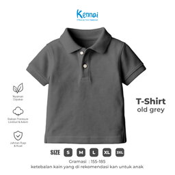 KAOS KERAH POLOS KOJI OLD GREY