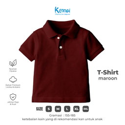 KAOS KERAH POLOS KOJI MAROON