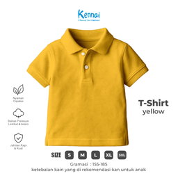 KAOS KERAH POLOS KOJI YELLOW