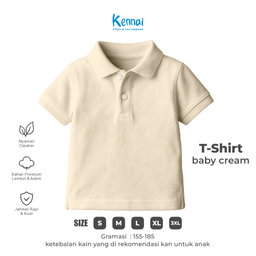 KAOS KERAH POLOS KOJI CREAM MUDA