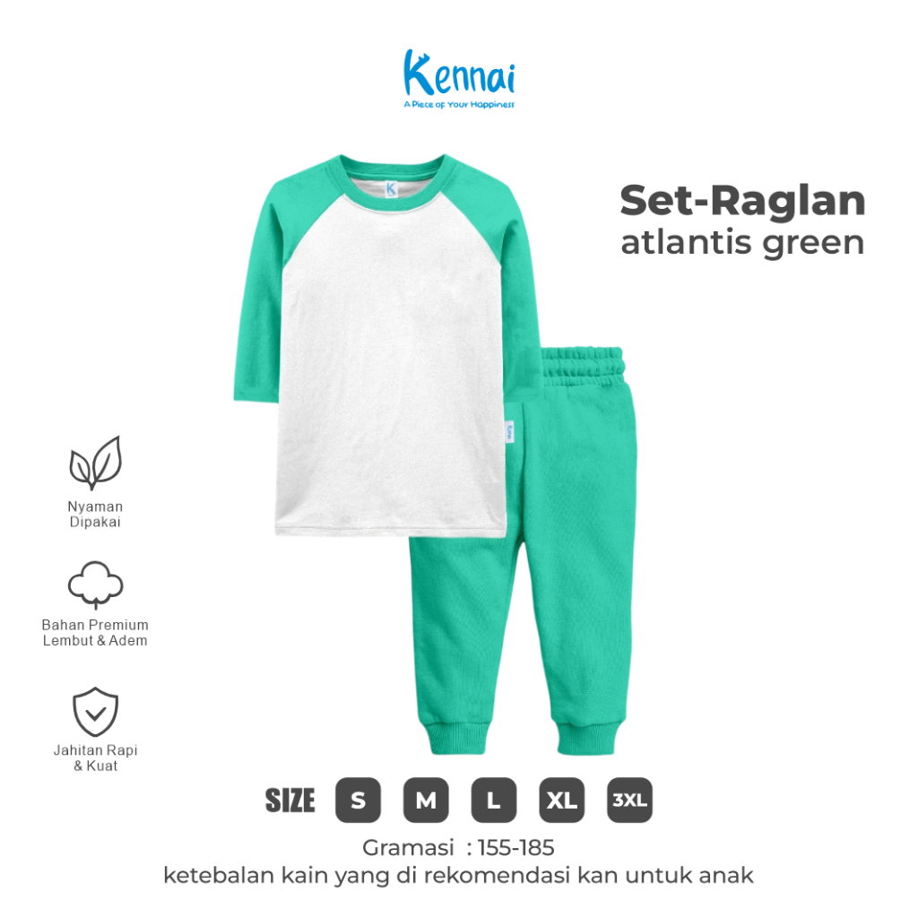 SETELAN PANJANG RAGLAN ATLANTIS GREEN