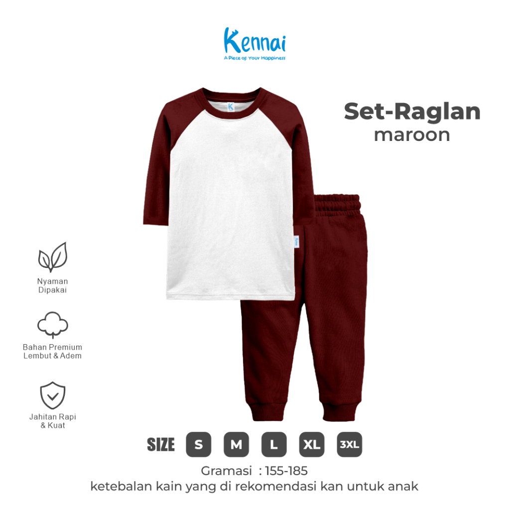 SETELAN PANJANG RAGLAN MAROON