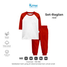 SETELAN PANJANG RAGLAN RED