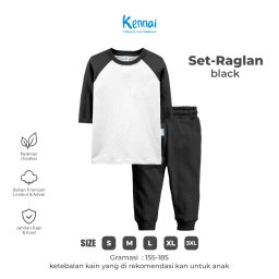 SETELAN PANJANG RAGLAN BLACK