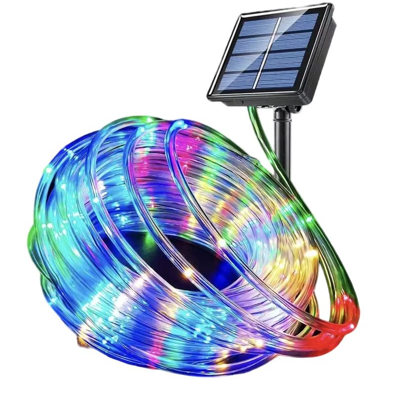 20m Solar Powered PVC Rope Tube Fairy Light