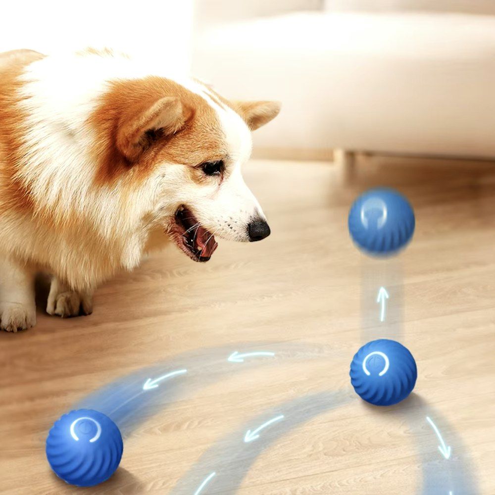 2x Smart Rechargeable Self-Playing Dog Balls