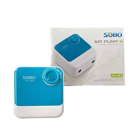 SOBO AQ-005 Dual Outlet Adjustable Aquarium Air Pump - 5W