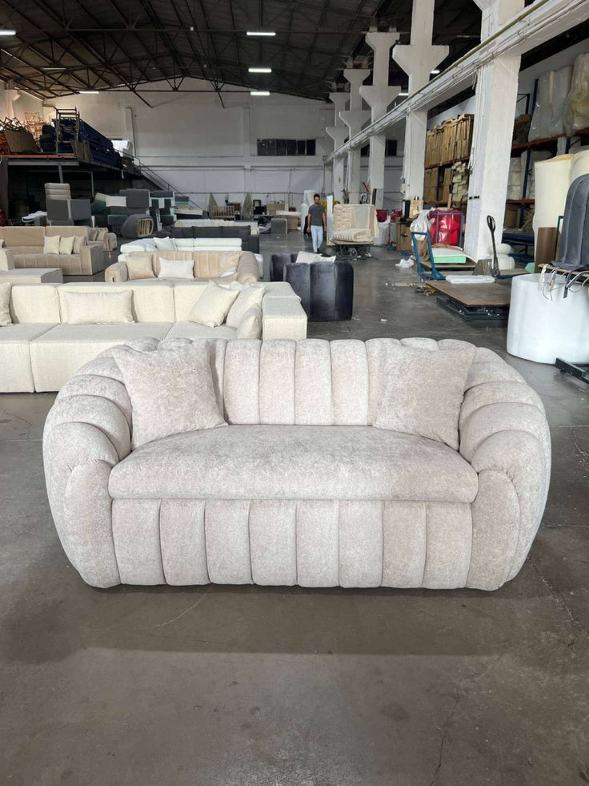 Turfed Boucle Couch_0