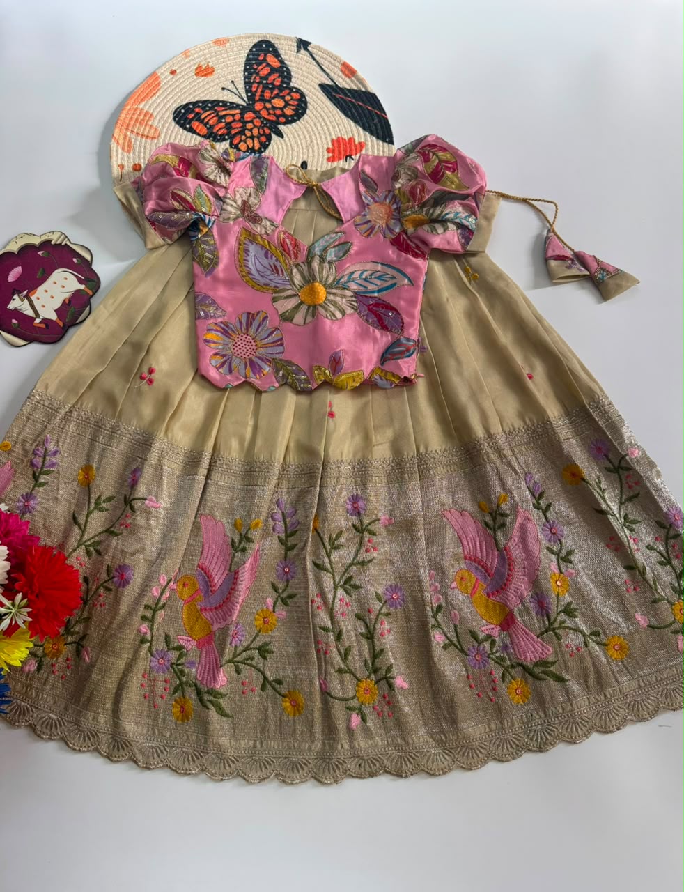 Embroidred Viscose  Blouse & Lehangas for Kids TC2 _2