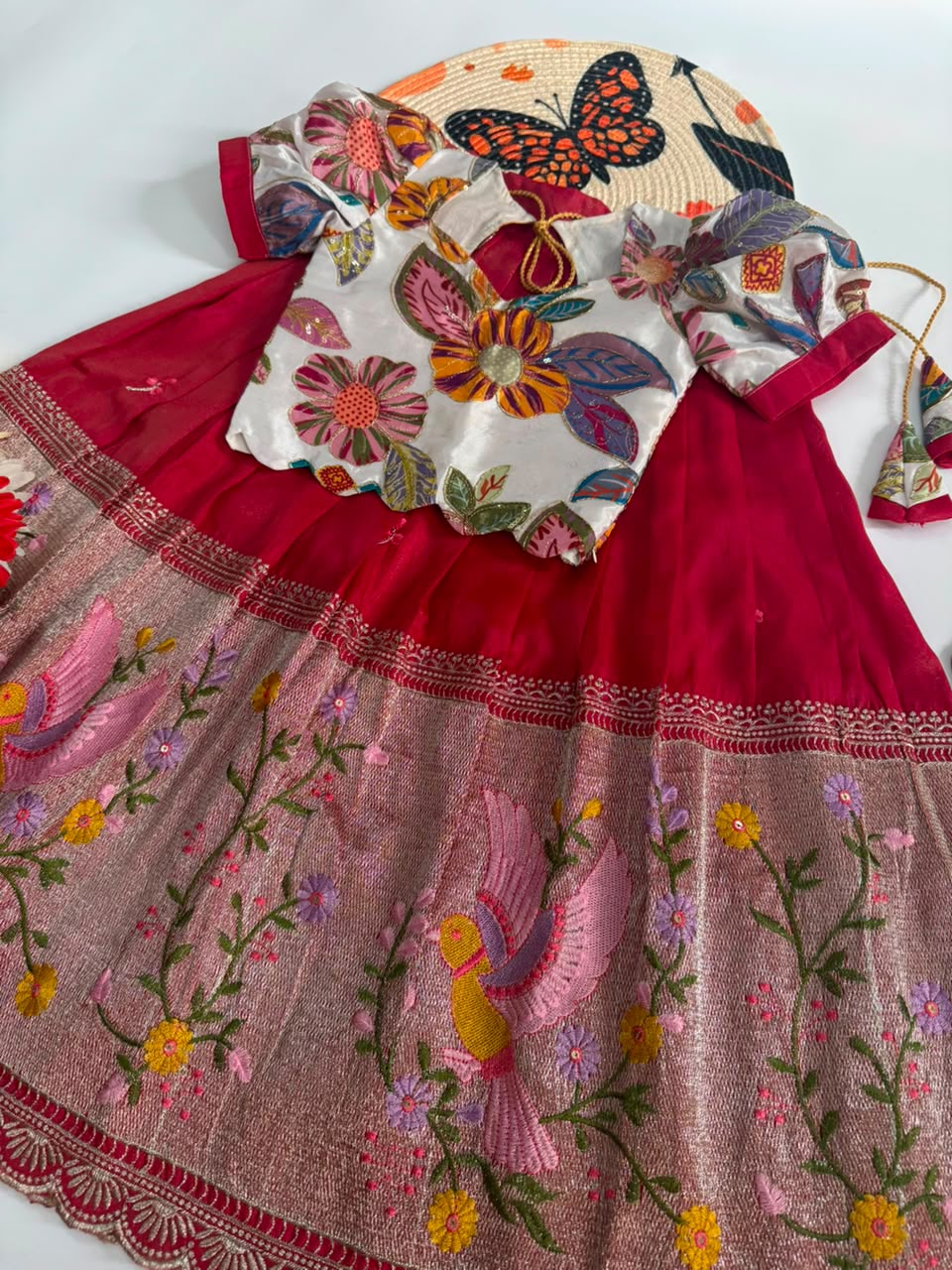 Embroidred Viscose  Blouse & Lehangas for Kids TC2 _7