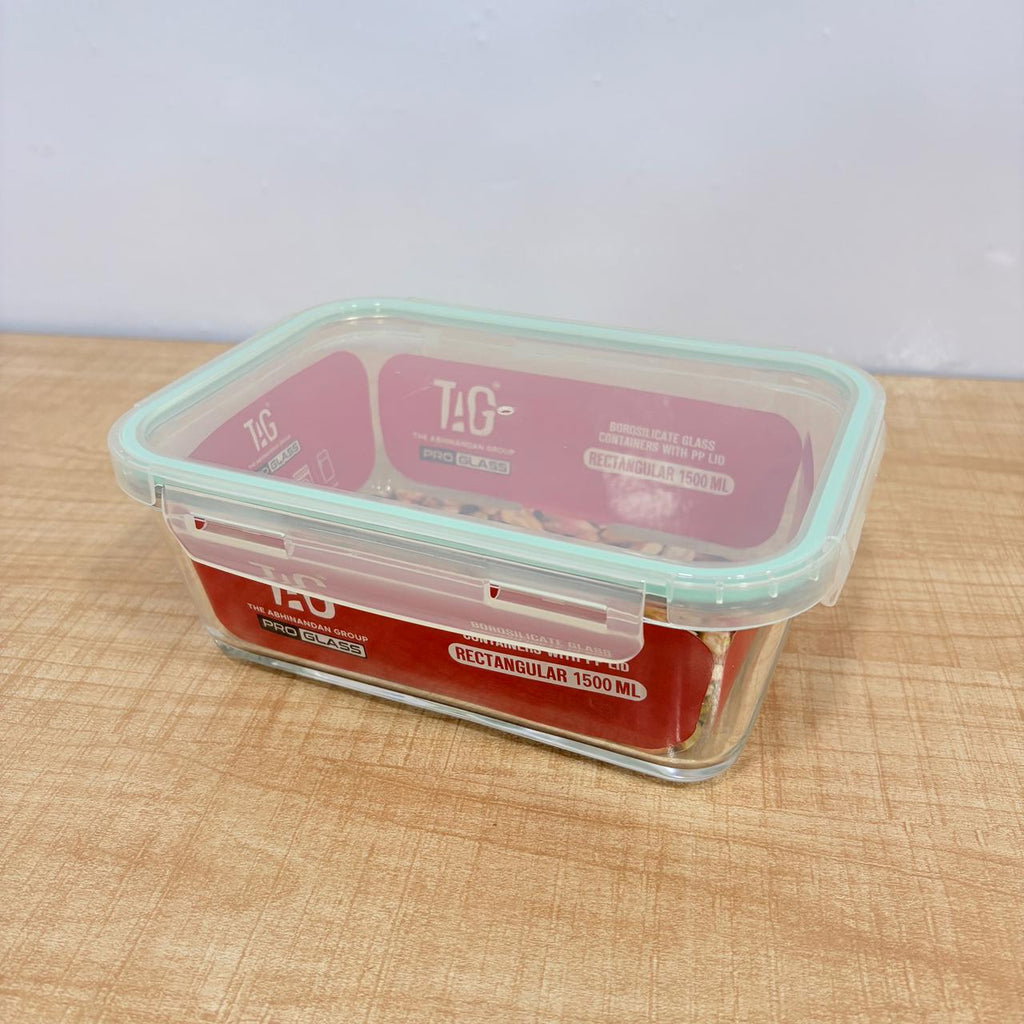 TAG RE-330 (330ml) Rectangular Borosilicate Glass Food Container _0