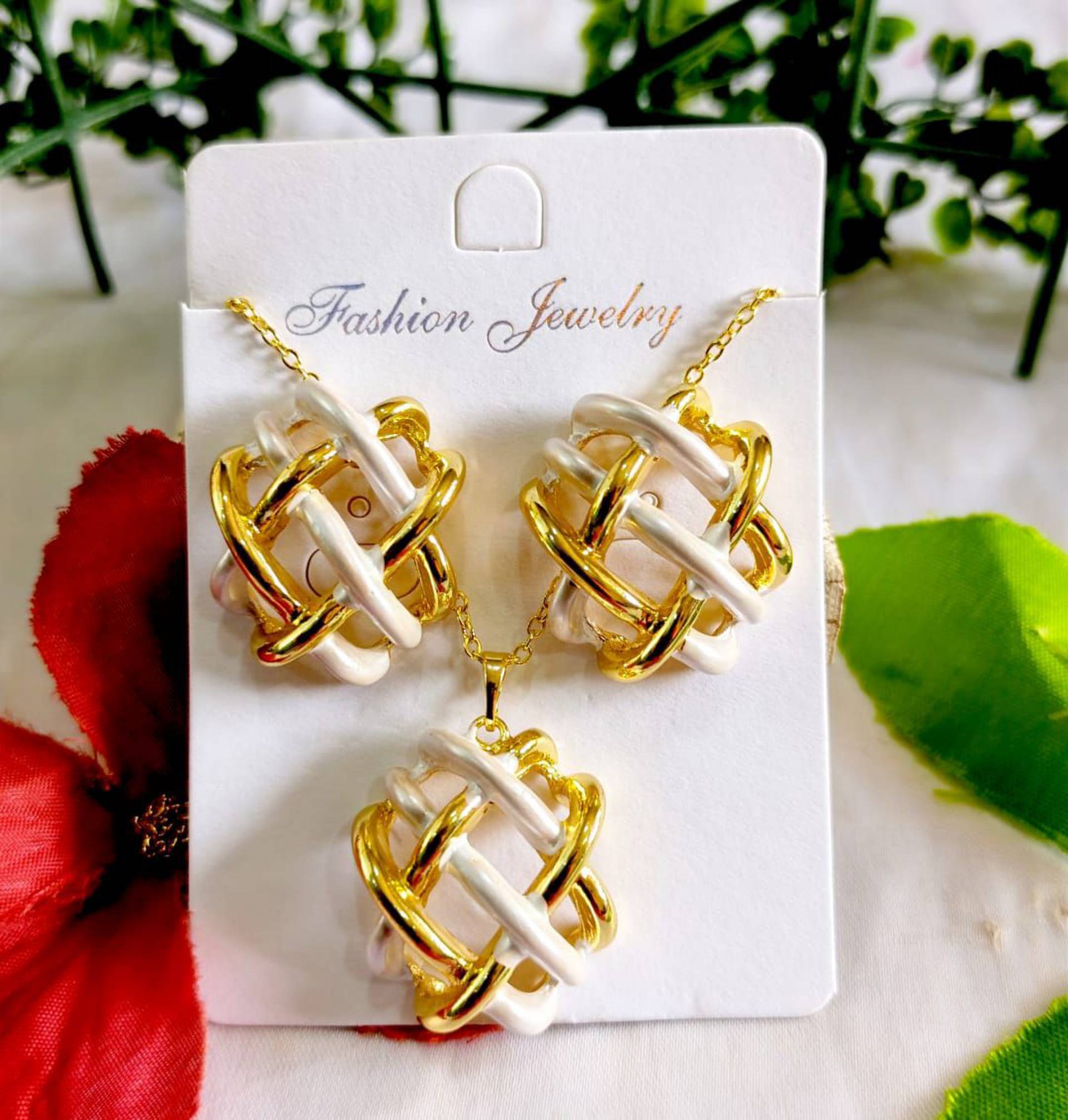 Complet chaîne et boucles d'oreil_0