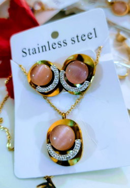 Complet chaîne et boucles d'oreilles