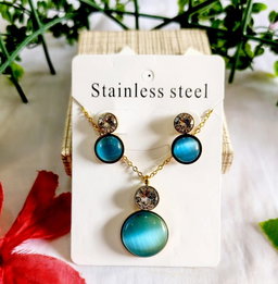 Complet chaîne et boucles d'oreilles