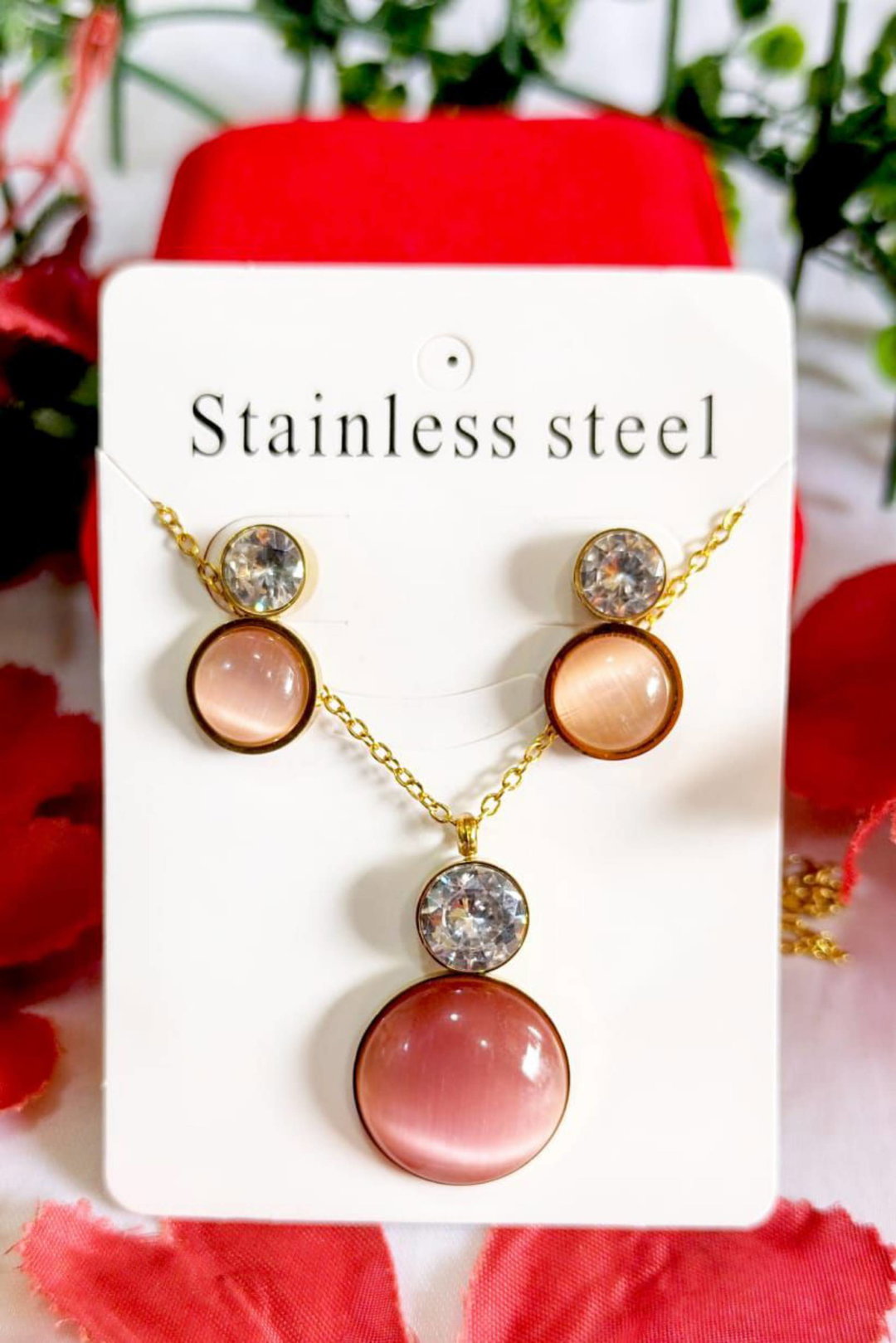 Complet chaîne et boucles d'oreilles
