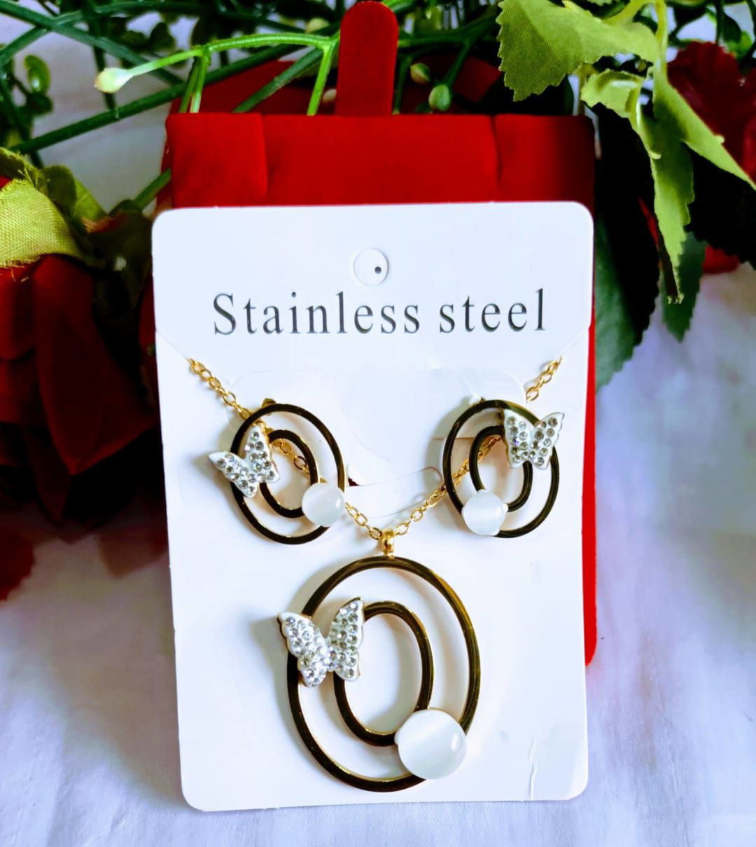Complet chaîne et boucles d'oreilles