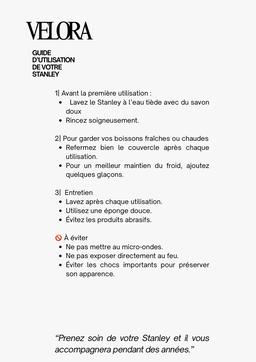Guide d’utilisation Stanley 