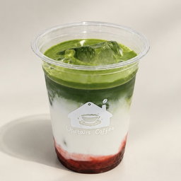 Strawberry Matcha Latte (Iced)