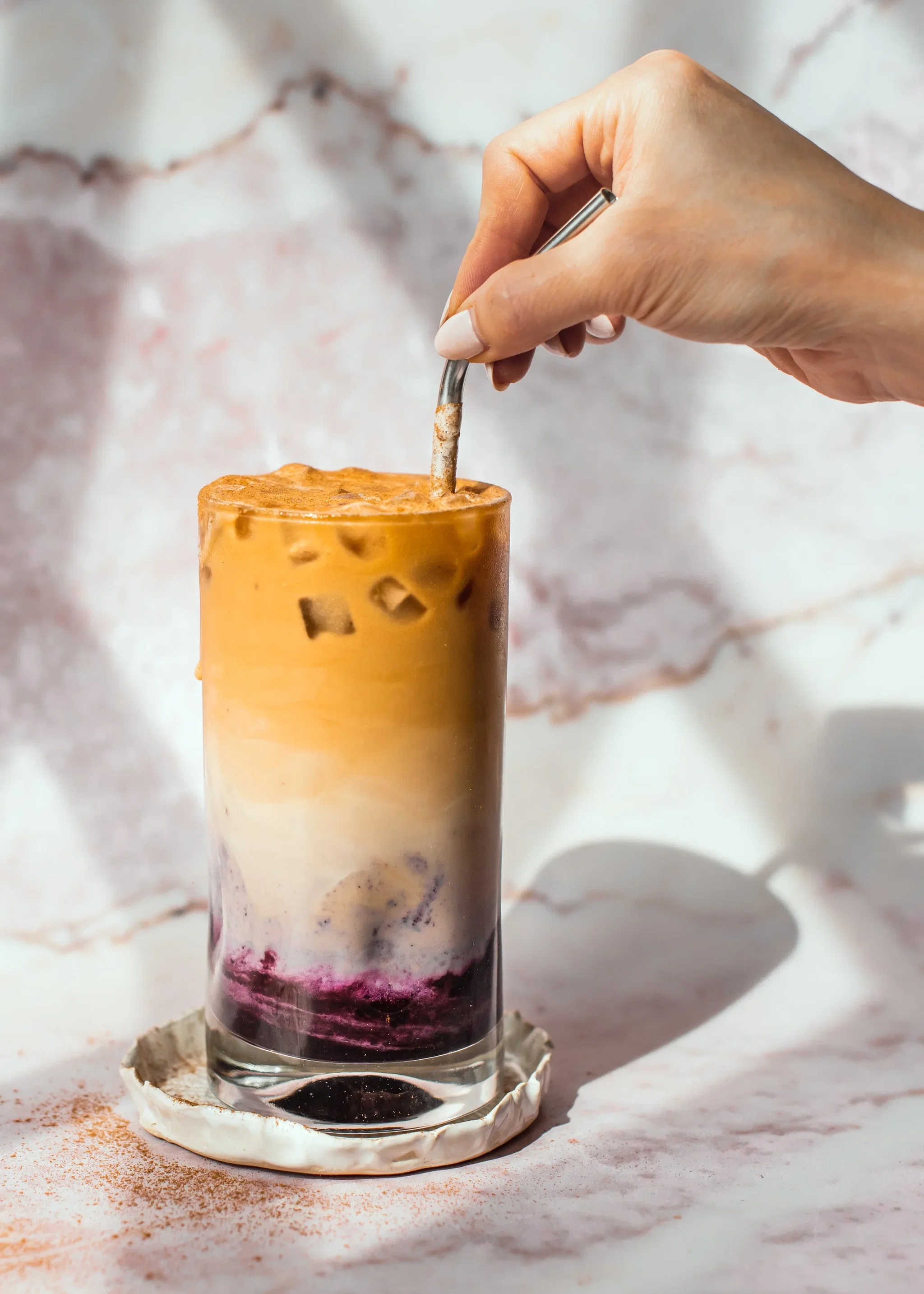 Ice Blueberry Coffee Latte_0