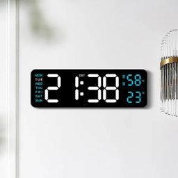 A large digital LED wall clock
