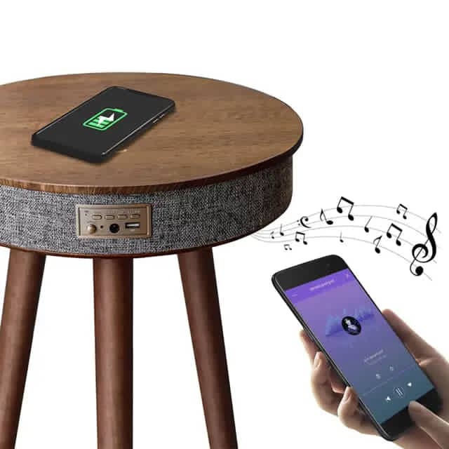 A smart Bluetooth speaker end table