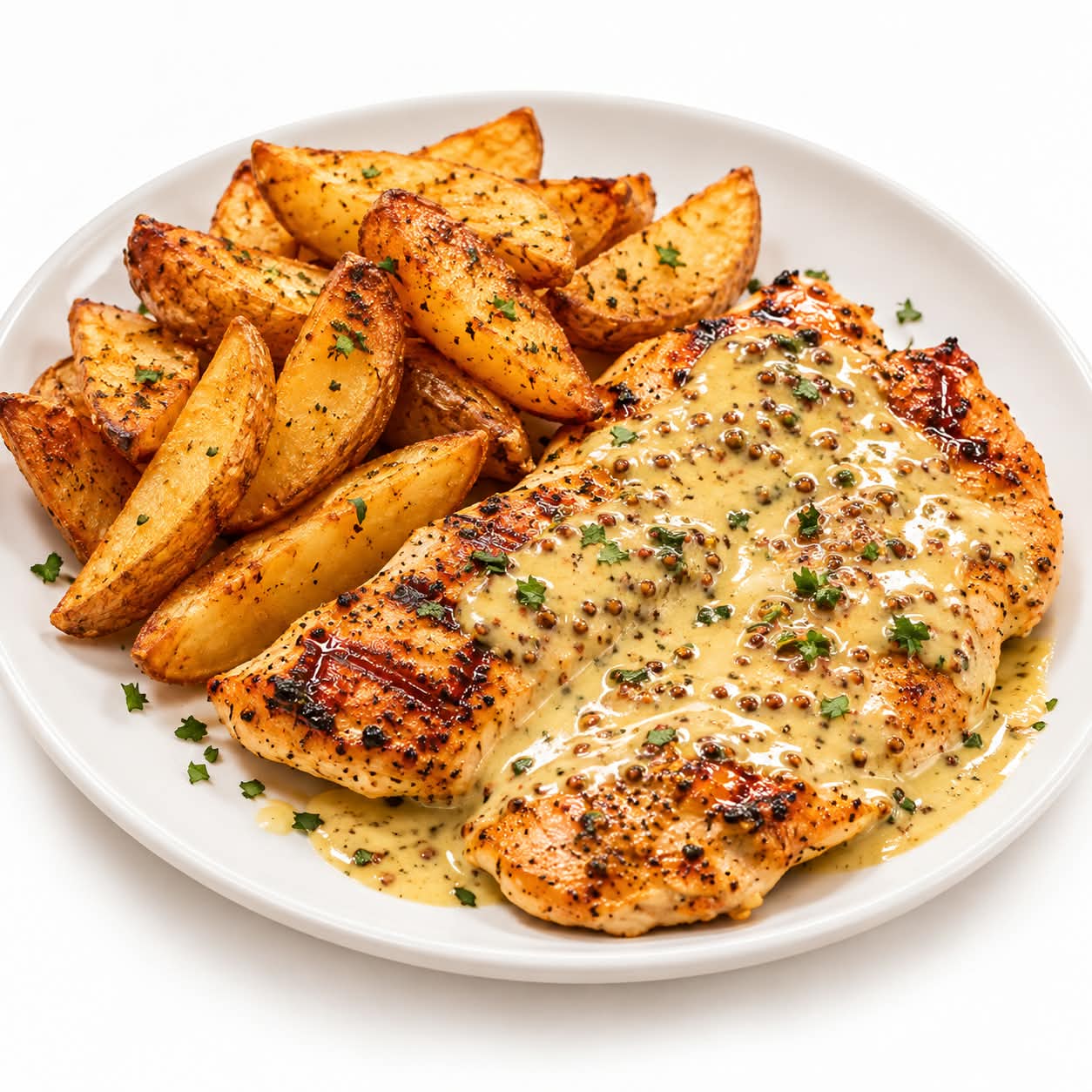 Pollo a la mostaza c/rústicas