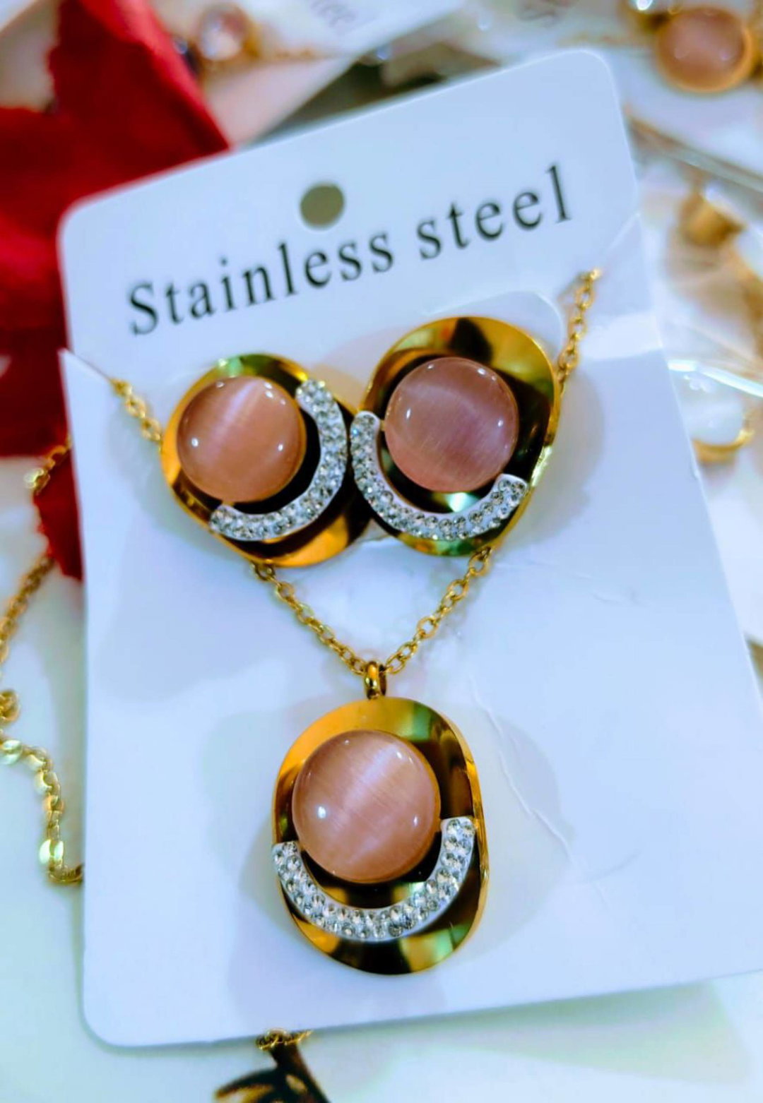Complet chaîne et boucles d'oreilles