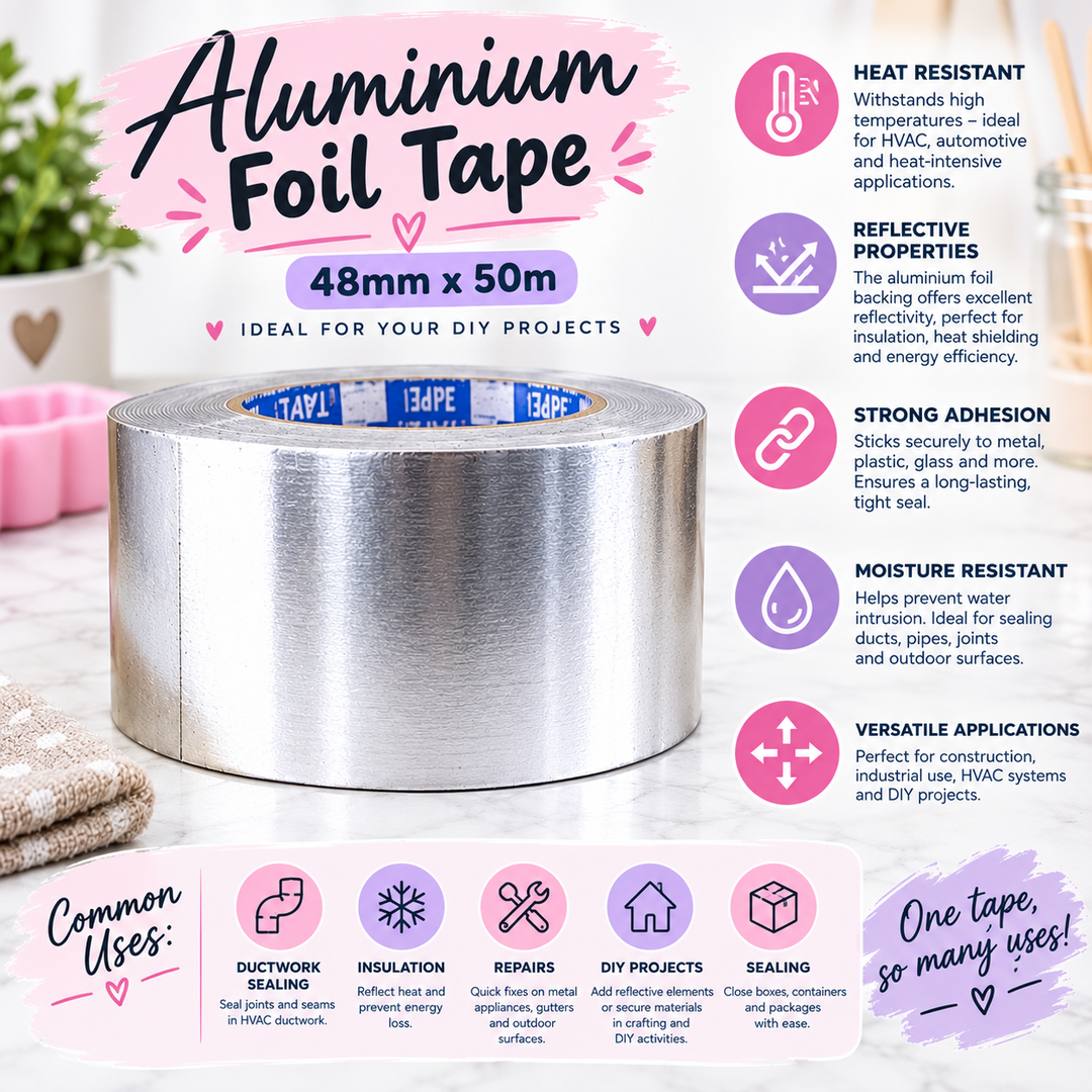 Aluminium Foil Tape – 48mm x 50m