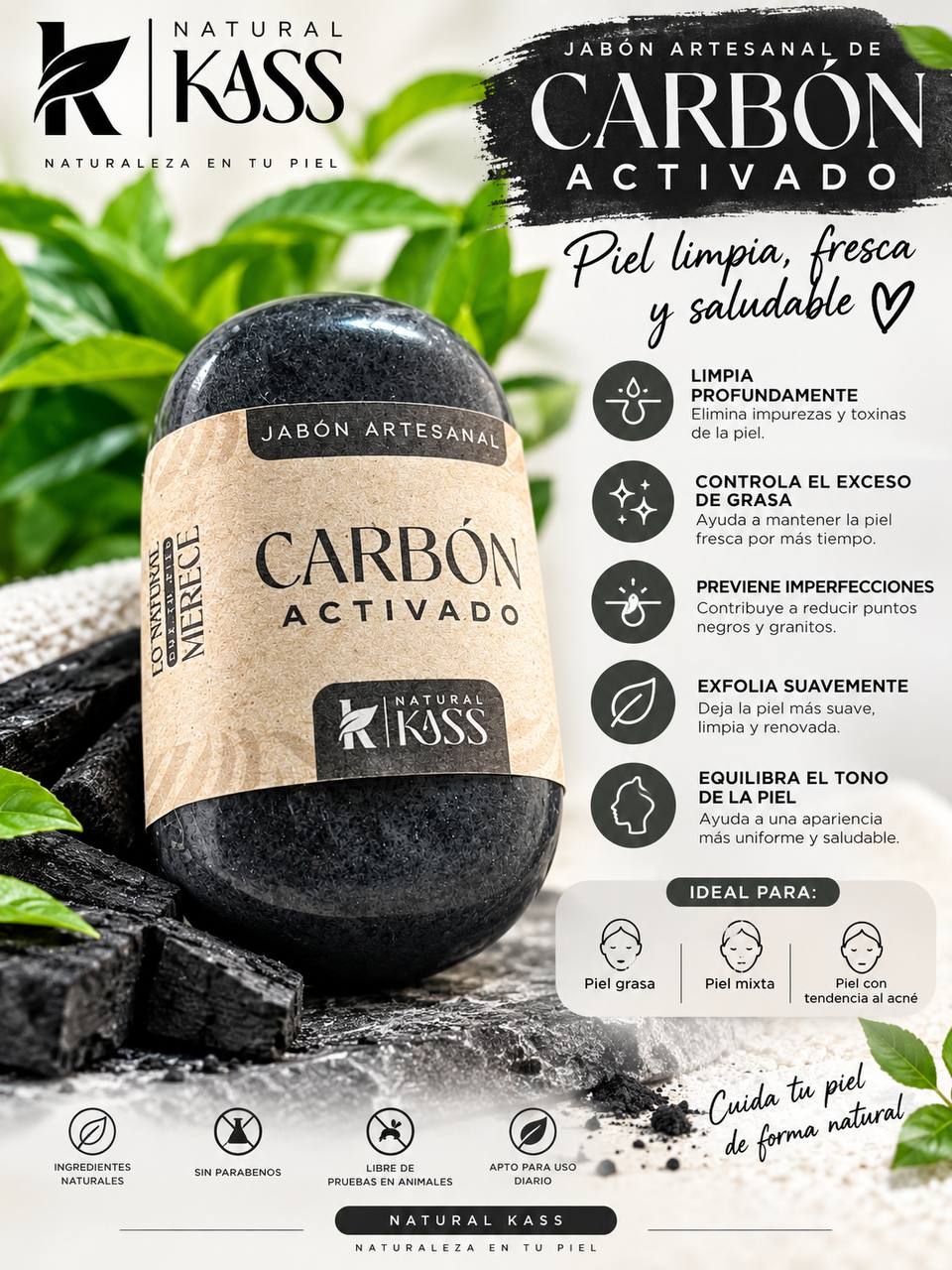 Jabon de carbon activado