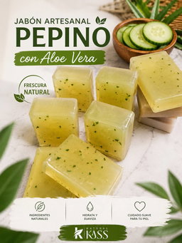 Jabon de aloe vera con pepino