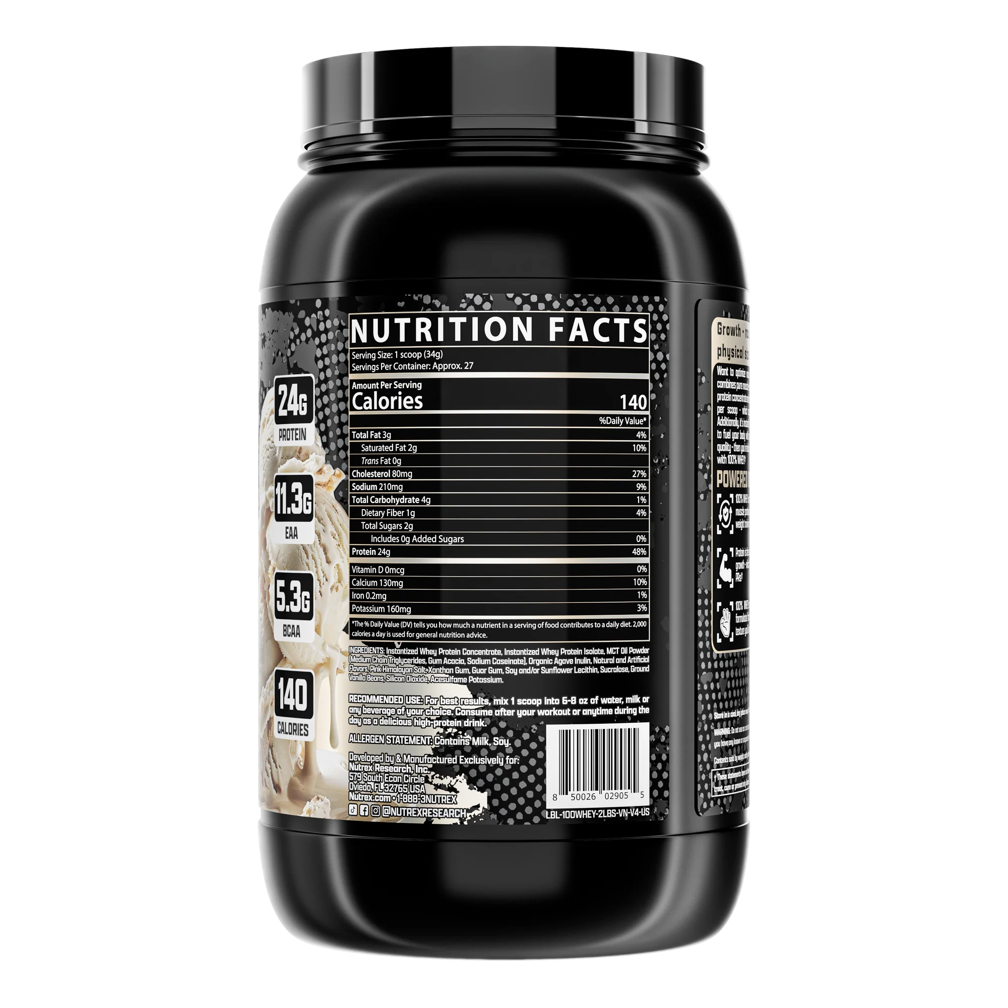 NUTREX 100% WHEY 2LBS VAINILLA_1