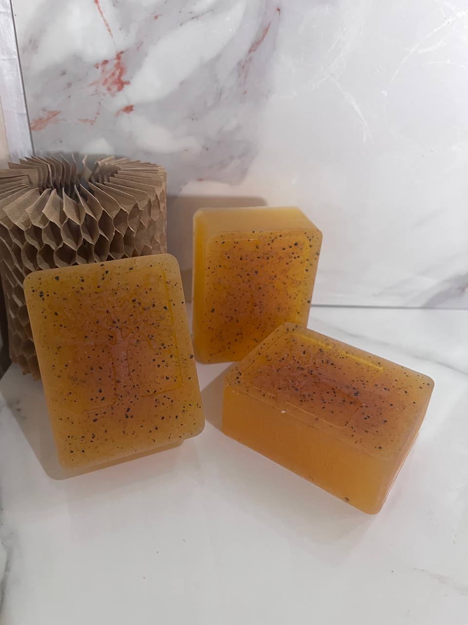 Jabon de papaya forma cuadrada