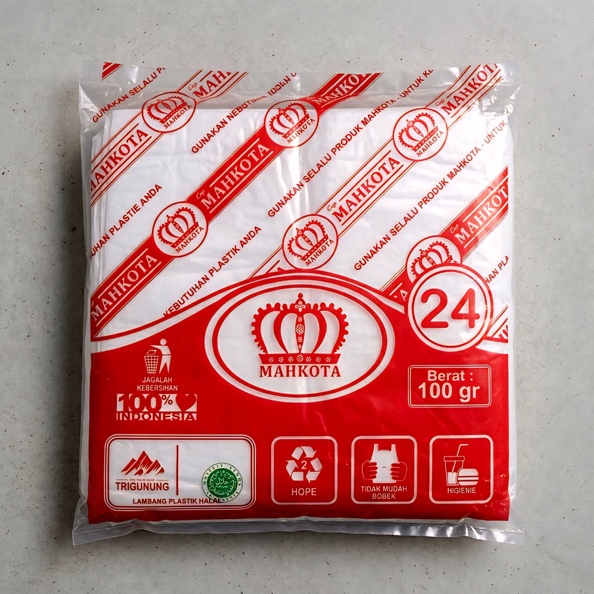 Plastik Asoy Bening Mahkota Merah MHM 100g_2