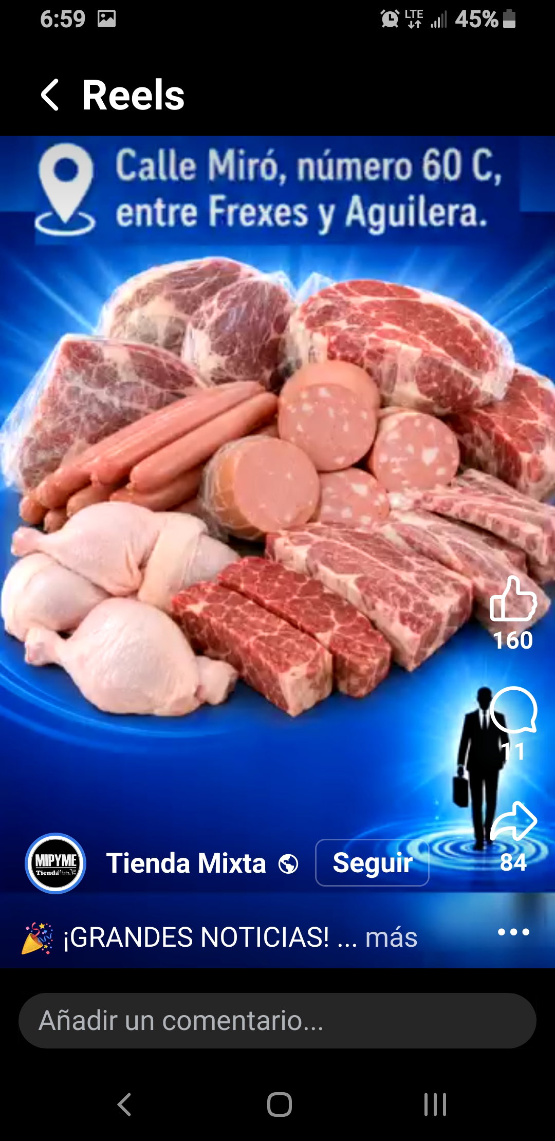 Combo de comida de prueba
