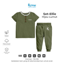 SETELAN ELLIE POLOS HIJAU LUMUT