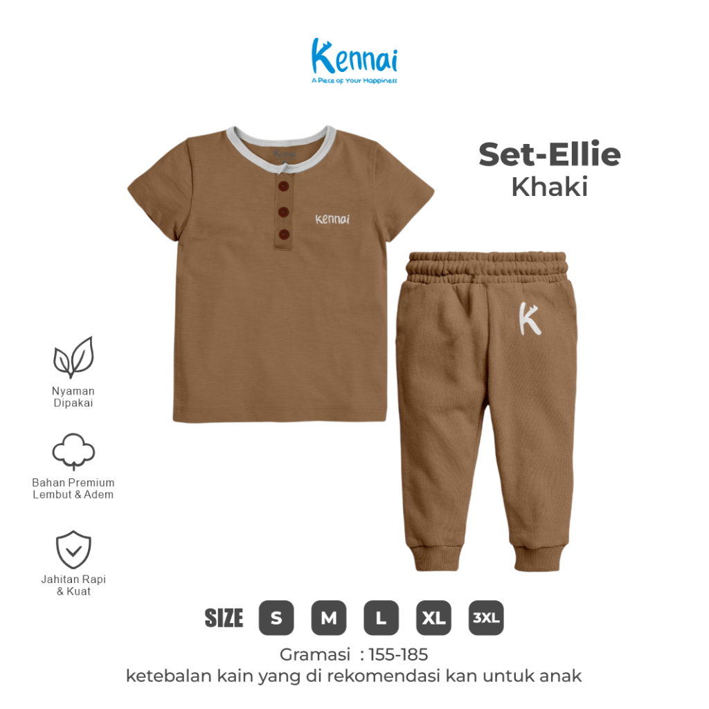 SETELAN ELLIE POLOS KHAKI _0