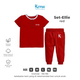 SETELAN ELLIE POLOS RED