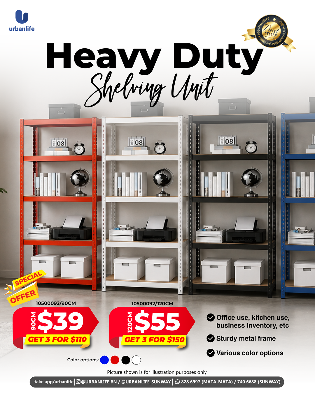 10500092 - HEAVY DUTY SHELVING UNIT