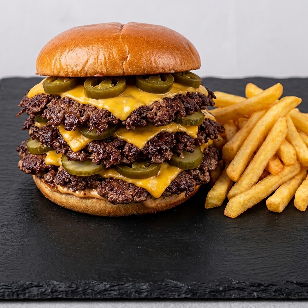 Threesome smash burger 