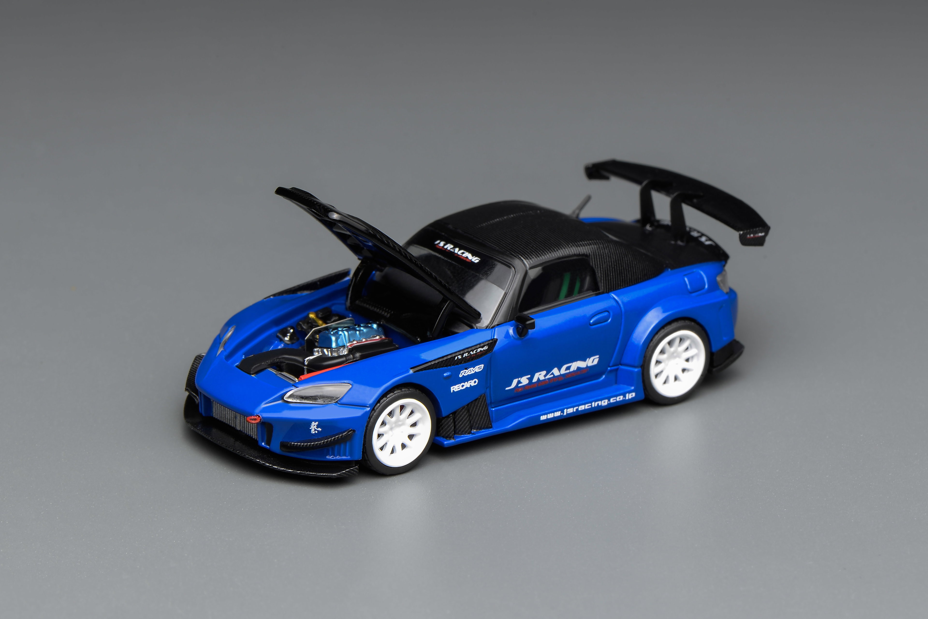 MOTOR HELIX MODEL 1/64 HONDA S2000 J'S RACING - APEX BLUE PEARL_5